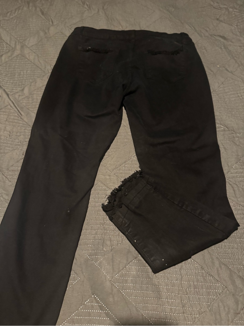 KanCan Black Skinny Jeans with Frayed Hem